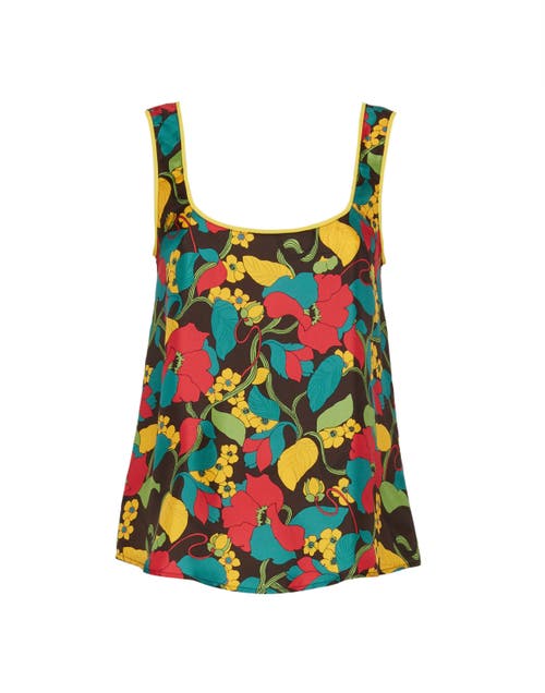 La Doublej Twirl Top In Vines Brown