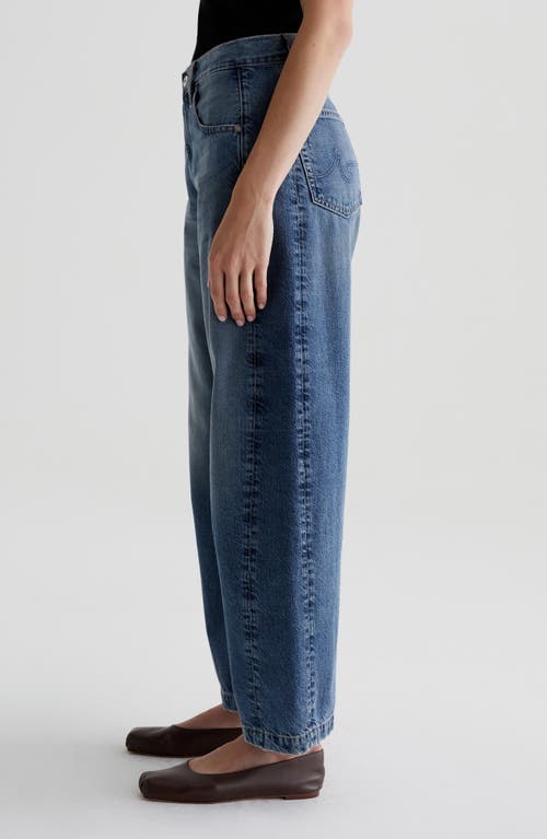 Shop Ag Hattie High Waist Ankle Wide Barrel Leg Jeans In Bari