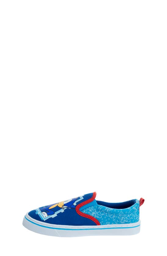 Shop Josmo Kids' Sonic The Hedgehog Slip-on Sneaker In Blue