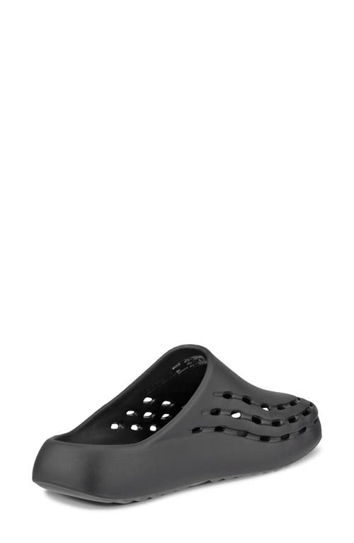 Ecco Cozmo Perforated Mule In Black