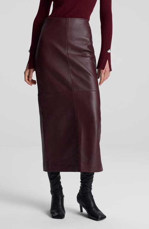 Shop A.l.c . Marta Leather Skirt In Umber