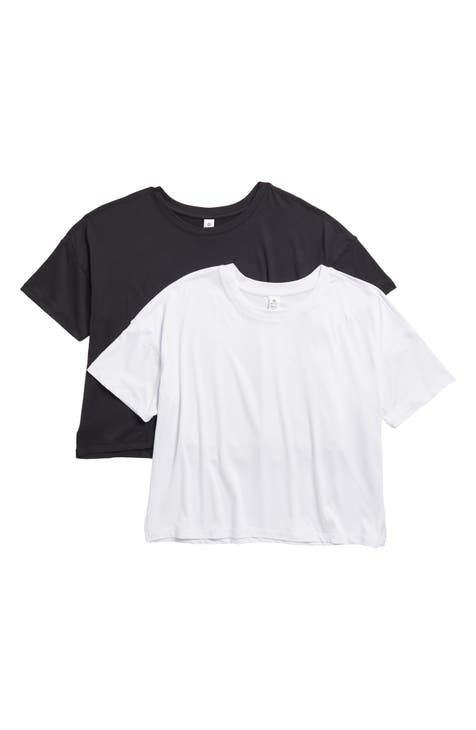 2-Pack Deluxe Cropped T-Shirts