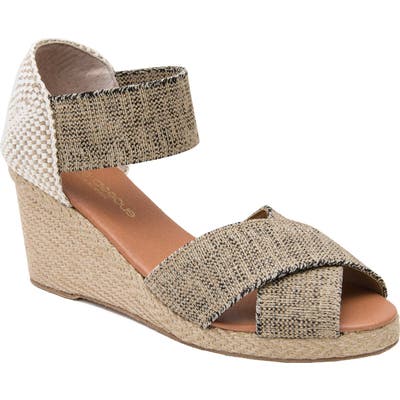 Andre Assous Erika Espadrille Wedge, Black