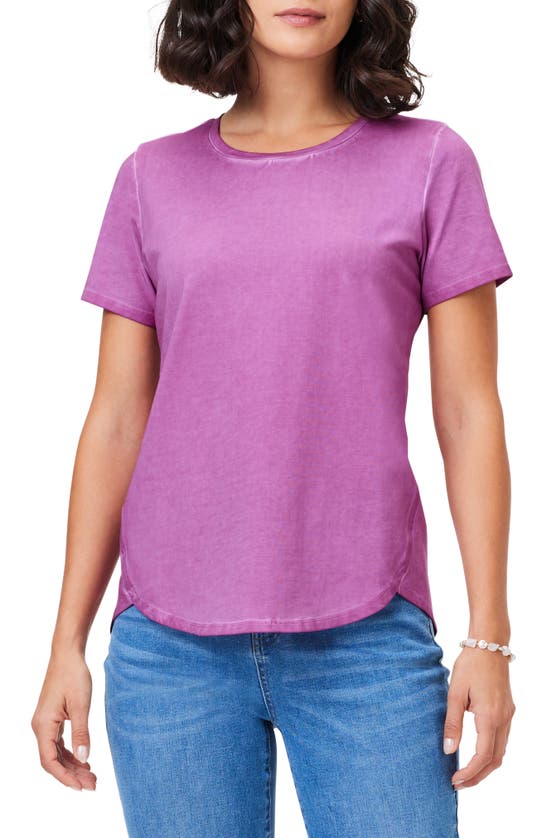 Nzt By Nic+zoe Stretch Cotton Shirttail T-shirt In Orchid Bloom