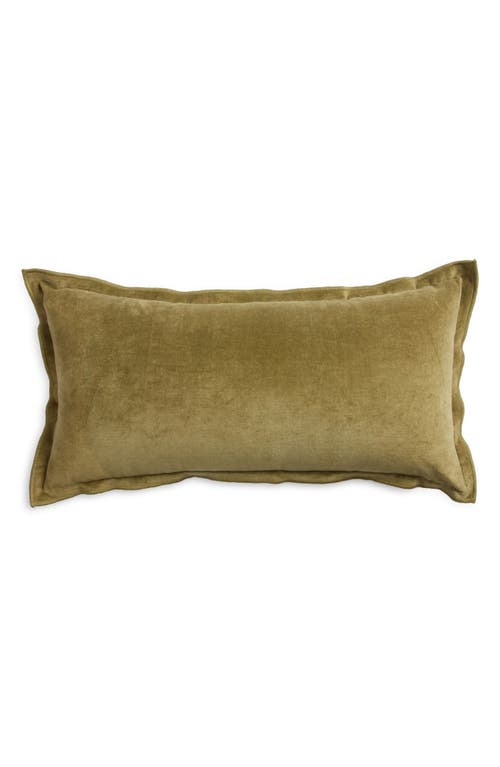 Shop Nordstrom Velveteen Accent Pillow In Olive Sphagnum