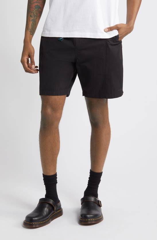 Shop Afield Out Cascade Cargo Nylon Shorts In Black