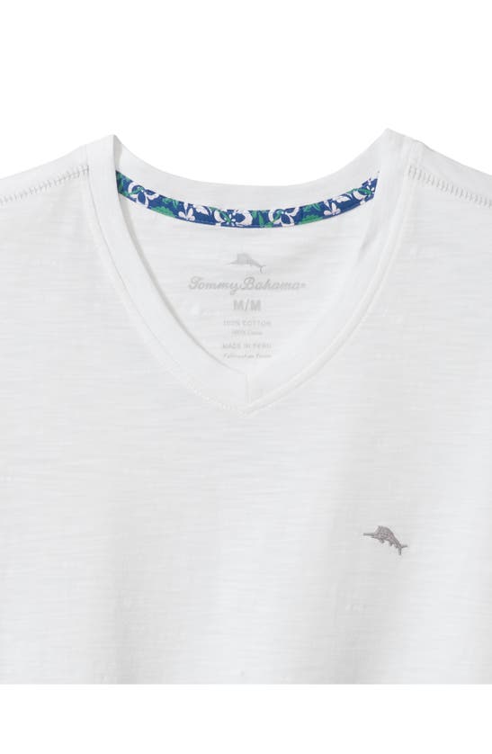Shop Tommy Bahama Bali Beach V-neck T-shirt In White