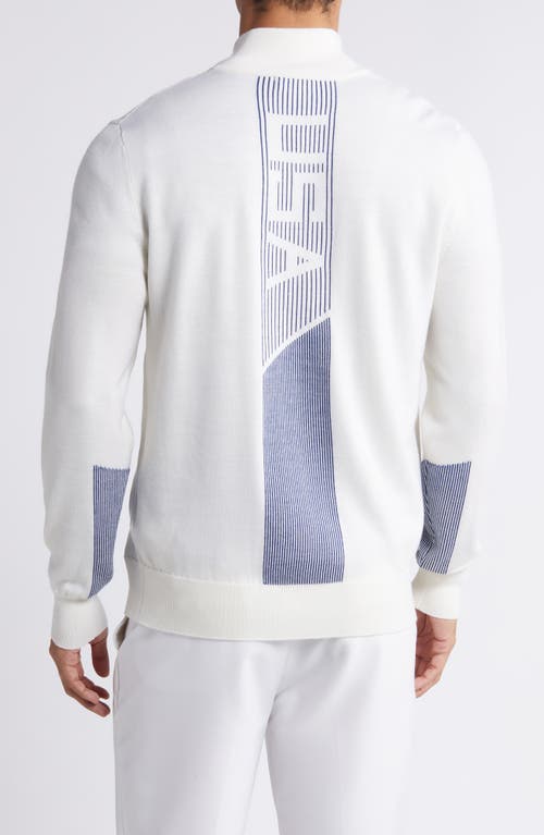 Shop J. Lindeberg Nathaniel Wool Quarter Zip Sweater In White