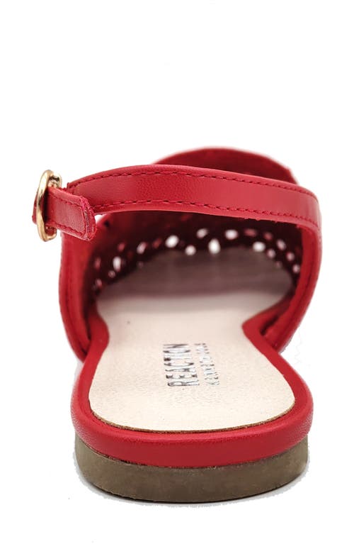 Reaction Kenneth Cole Enrica Raffia Slingback Flat In Red Raffia