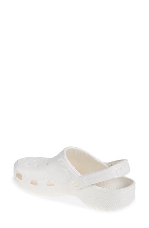 Shop Crocs Gender Inclusive Classic Glitter Clog In White