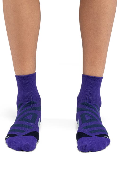 Shop On Performance Quarter Crew Socks In Twilight/navy