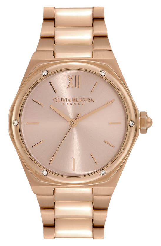 Olivia Burton Women's Hexa Blush And Carnation Gold-tone Steel Watch 33mm