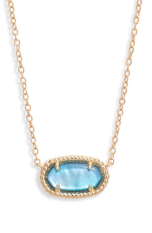 Kendra Scott Elisa Ridge Frame Pendant Necklace In Blue