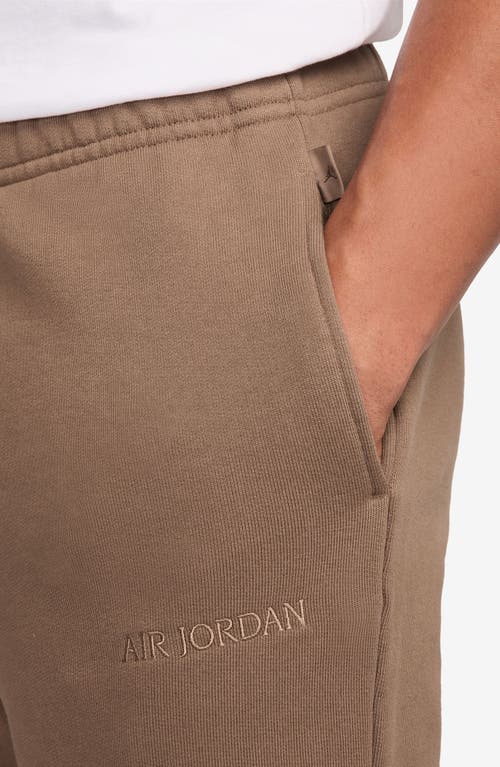 Jordan Wordmark Cotton Fleece Sweatpants In Archaeo Brown