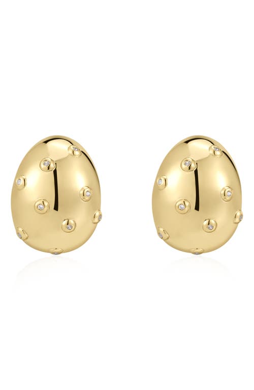 Mini Molten Drop Earrings in Gold
