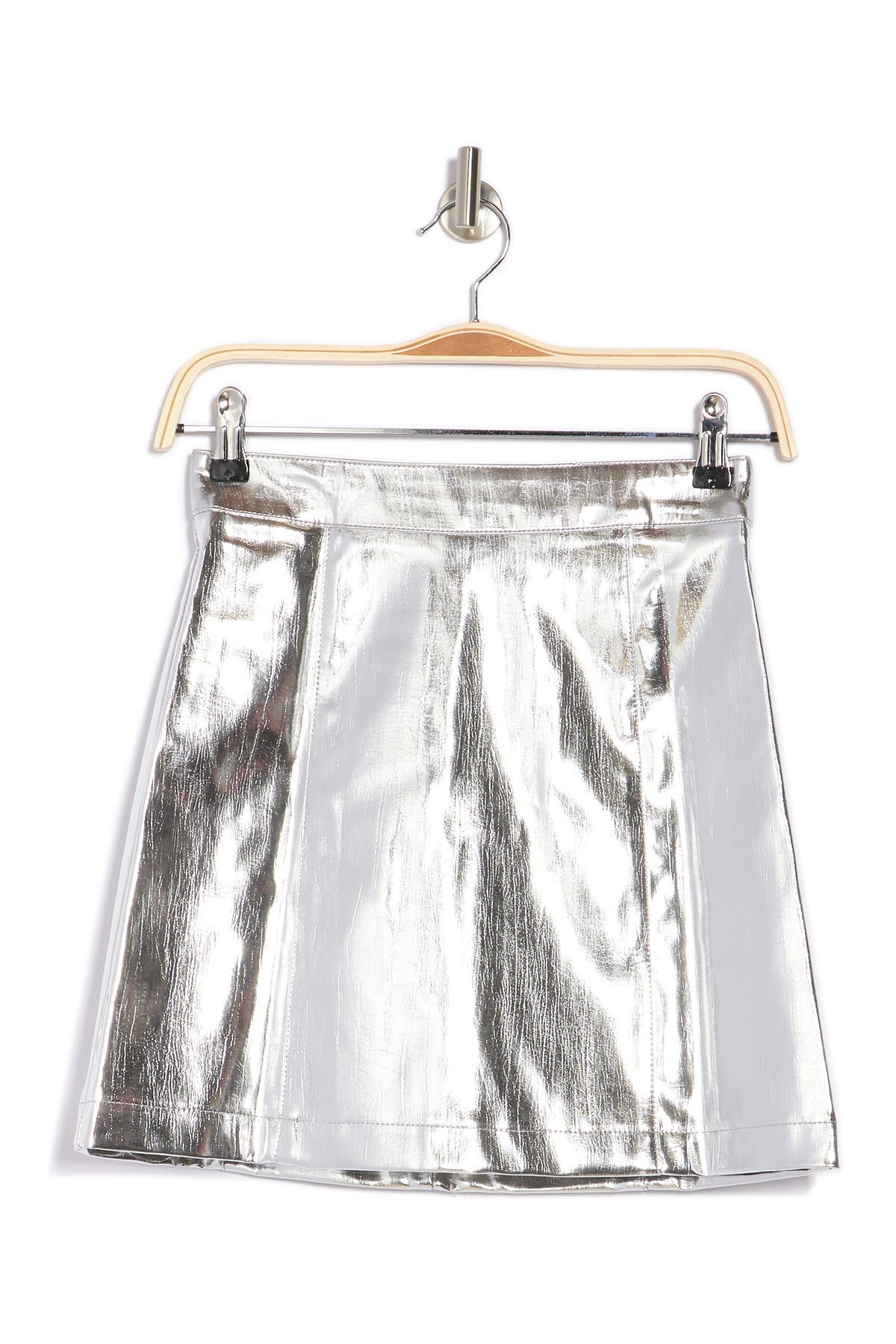 TOPSHOP Metallic Mini Skirt
