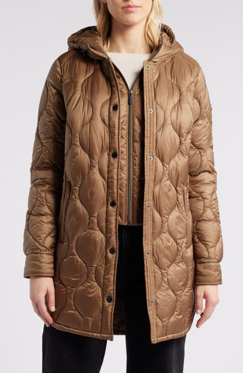 Shop Michael Kors Quilted Packable 500 Fill Power Down Blend Puffer Coat In Husk