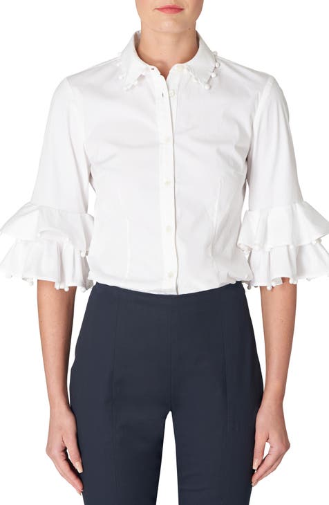 Printed silk shirt dress white/black - CH Carolina Herrera United States