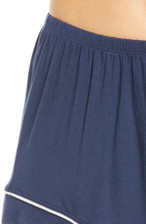 Eberjey Gisele Relaxed Short Pj Set In Navy/ivory