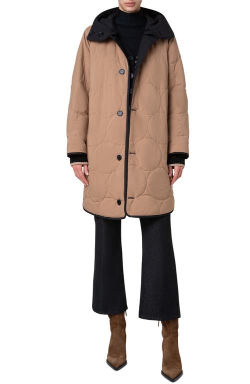 Akris Punto Signature Techno Dot Quilt Reversible Parka In Black-caramel