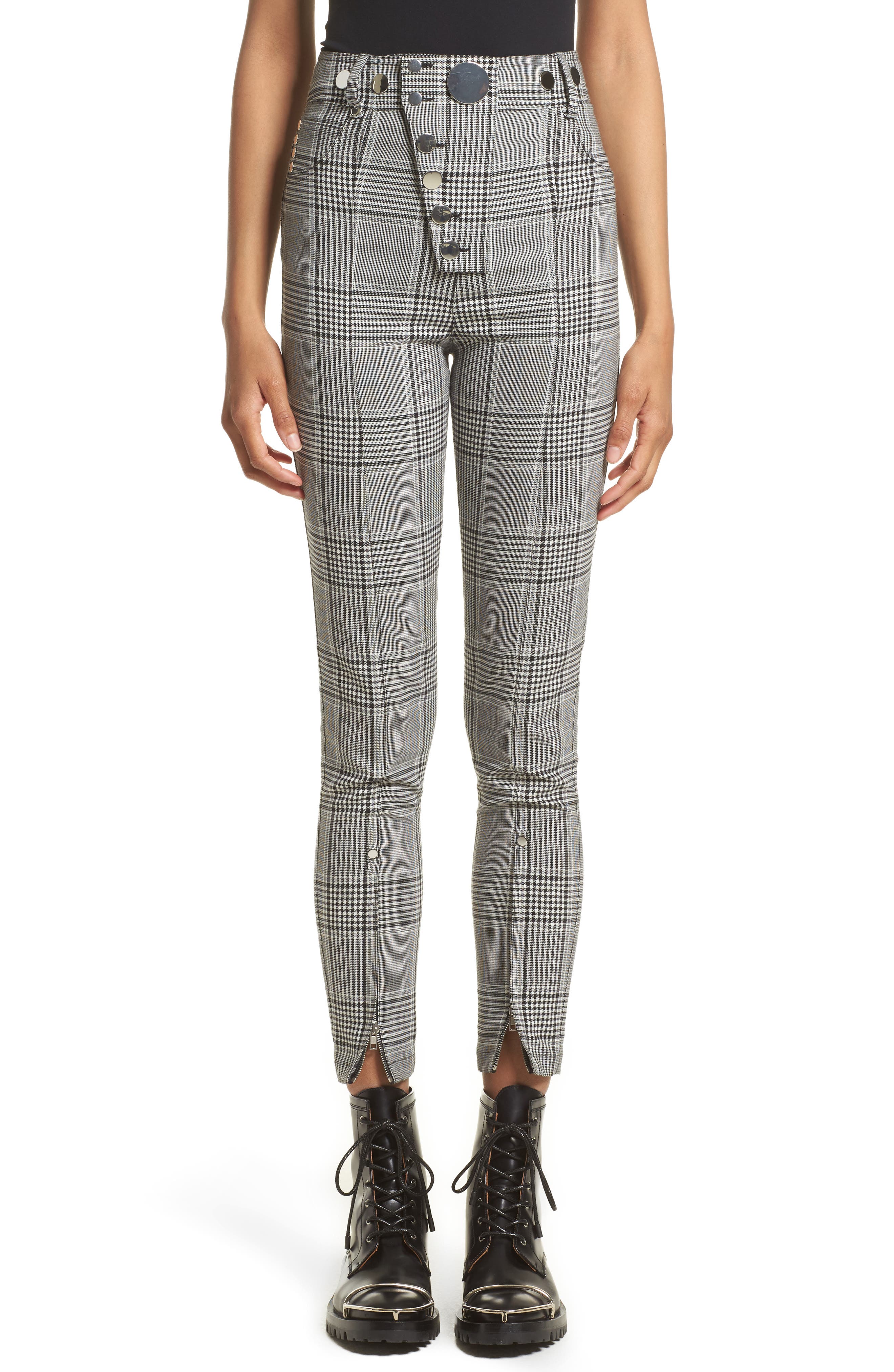 alexander wang plaid leggings