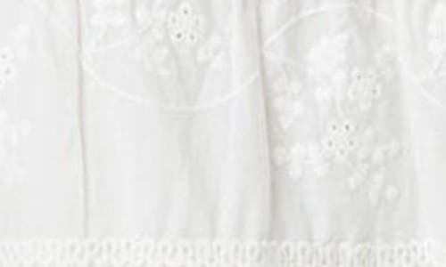 Edikted Eyelet Embroidery Cotton Midi Skirt In White