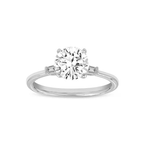 Asany Love Grown Collection 14k White Gold Round Cut Lab Grown Diamond 3 Stone Engagement Ring In 14k White Gold