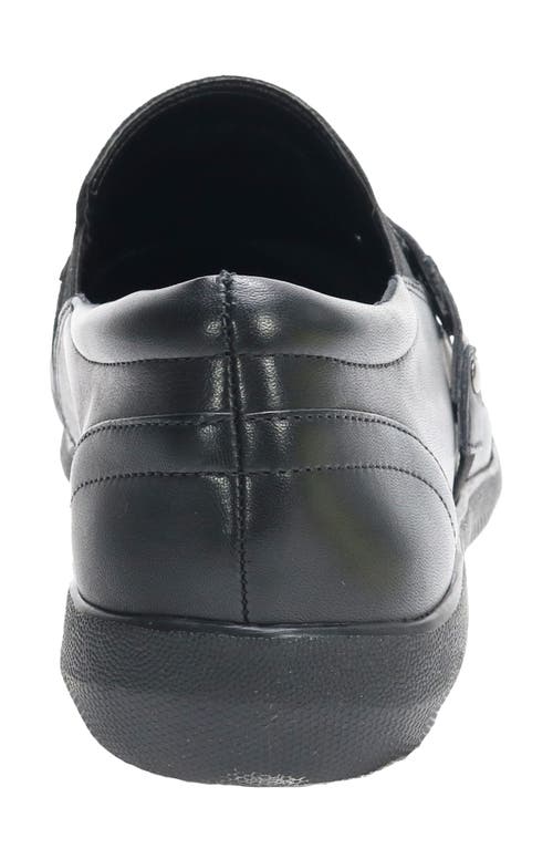 Shop David Tate Serene Loafer In Black Brushed Calf