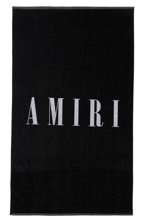 Amiri Core Logo Cotton Towel In Black/white