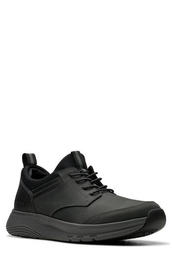 Clarks Collection Men's Motion Trek Ez Shoes In Black Leather