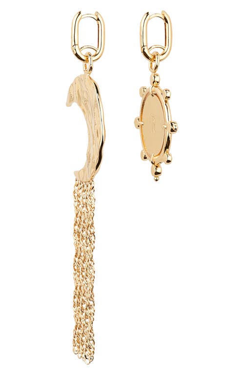 Shop Rabanne Sun & Moon Mismatched Drop Earrings In Gold