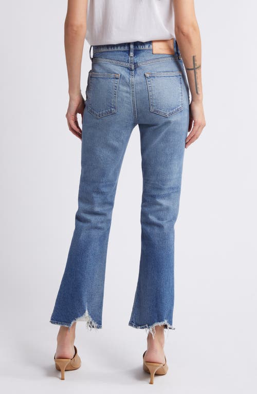 MOUSSY MOUSSY VINTAGE MV BRIARWOOD DISTRESSED ANKLE FLARE JEANS 