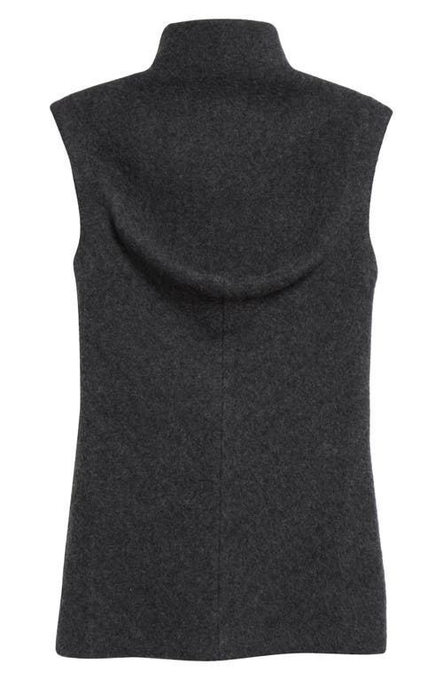 GIA STUDIOS GIA STUDIOS FOLDED WOOL & COTTON TURTLENECK SLEEVELESS SWEATER 