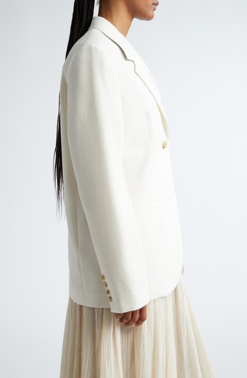 Shop Totême Toteme Tailored Suit Jacket In Off White