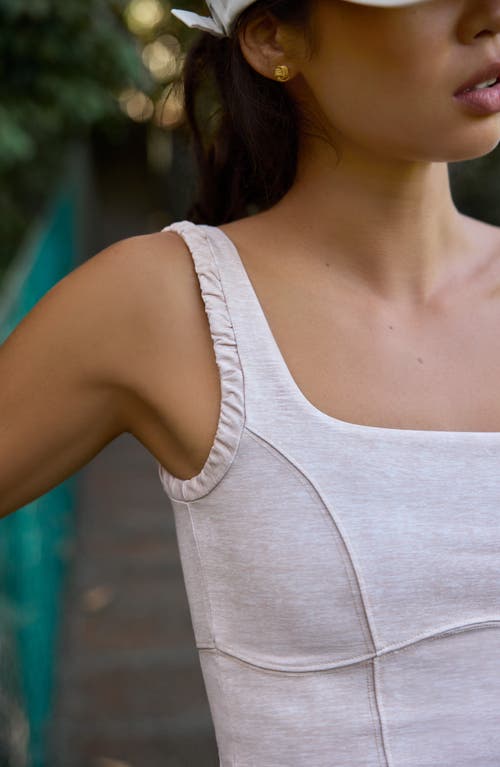 Shop Travismathew It's A Date Crop Tank In Heather Cuban Sand