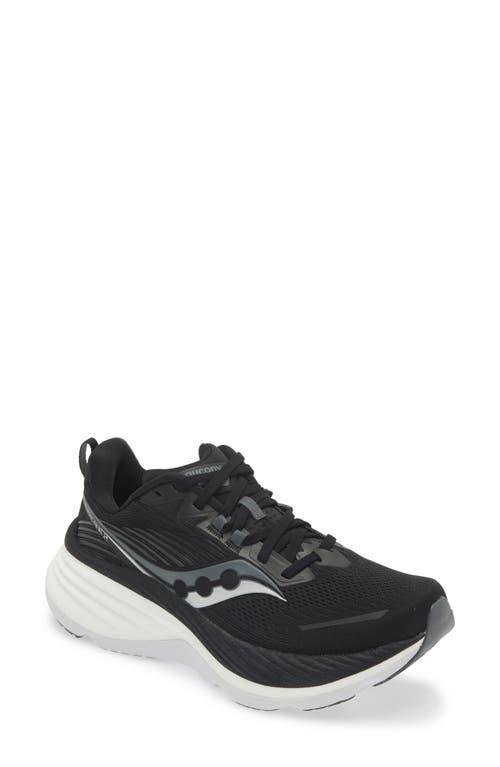 Saucony Hurricane 24 Running Shoe In Black/carbon