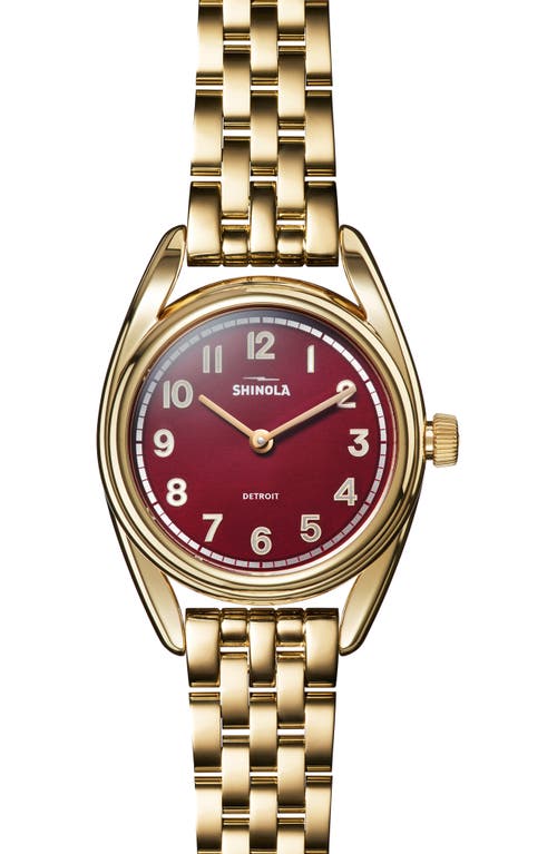 Shinola Derby Bracelet Watch, 30mm In Gold