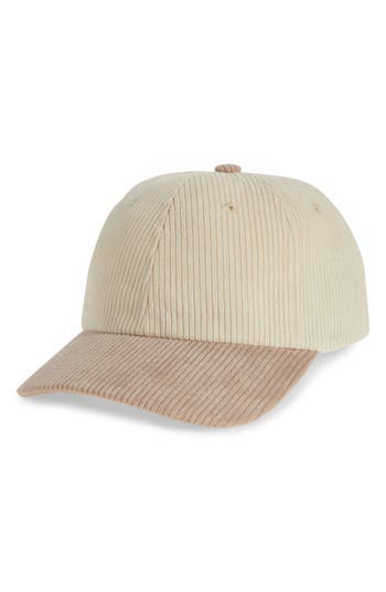 Shop Melrose And Market Corduroy Baseball Cap In Ivory Combo