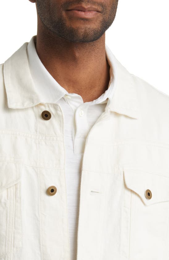 Billy Reid Linen Trucker Jacket In Natural ModeSens
