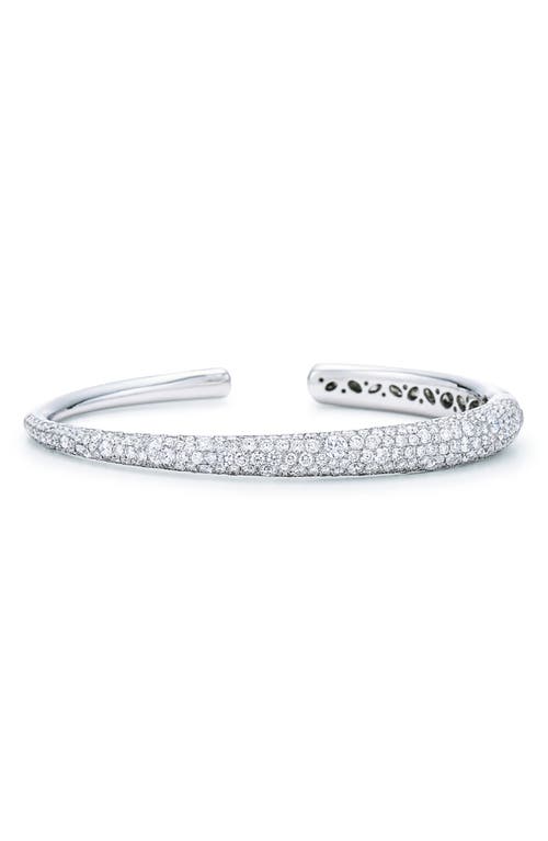 Shop Kwiat Cobblestone Pavé Diamond Cuff In White Gold/diamond