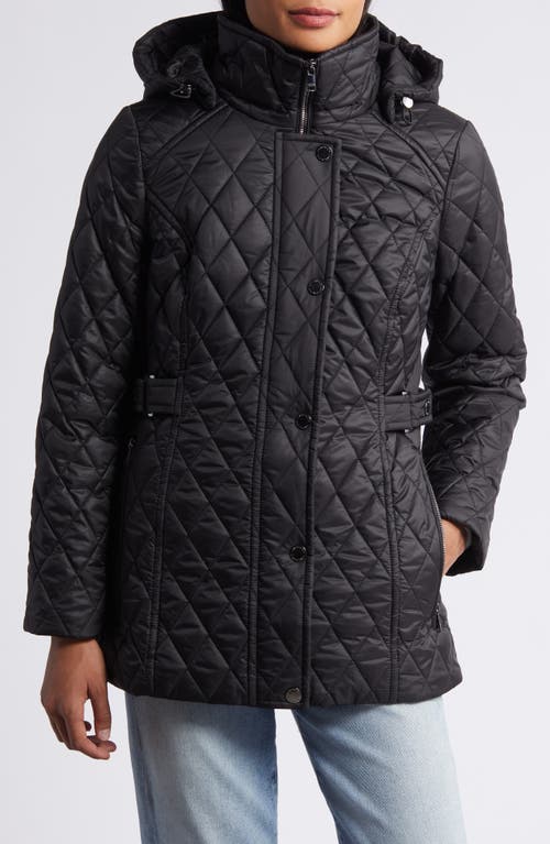 Quilted Water Resistant Jacket in Black