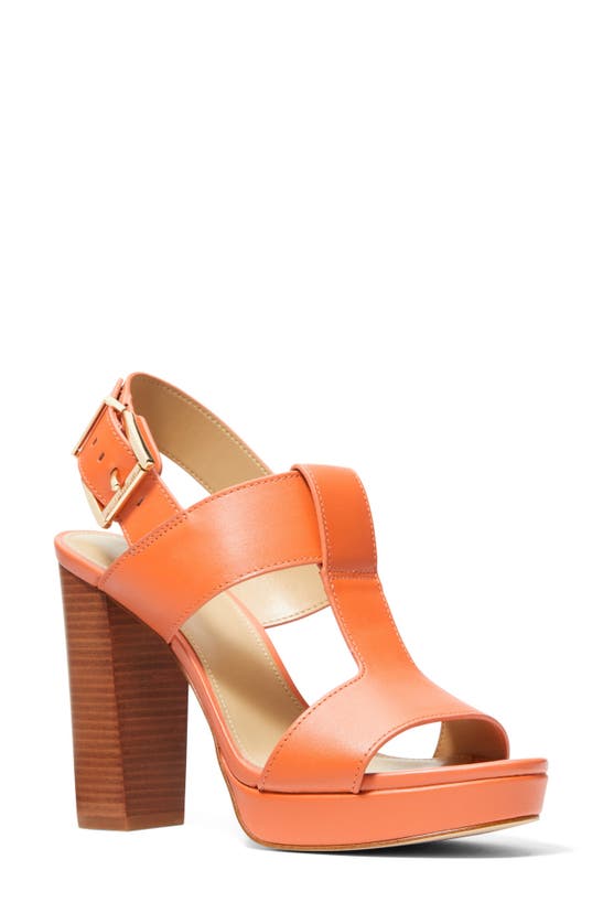 Michael Michael Kors Women's Becker T-strap High-heel Sandals In Apricot