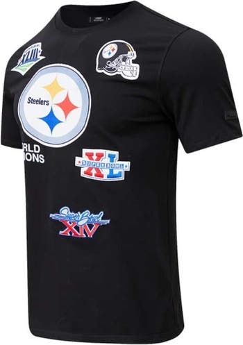 Men's Pro Standard Black Pittsburgh Steelers 6x Super Bowl Champions T-Shirt