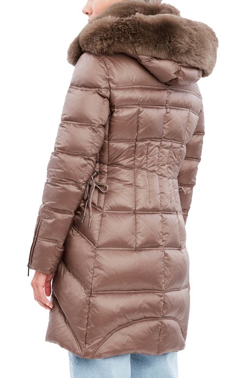 Dawn Levy Women's Cloe Shearling-trim Puffer Jacket In Bronze