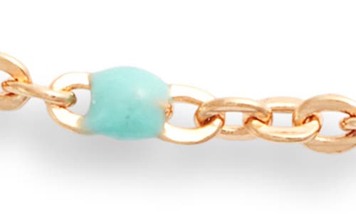 Set & Stones Kaz Bead Station Bracelet In Gold/ Turquoise
