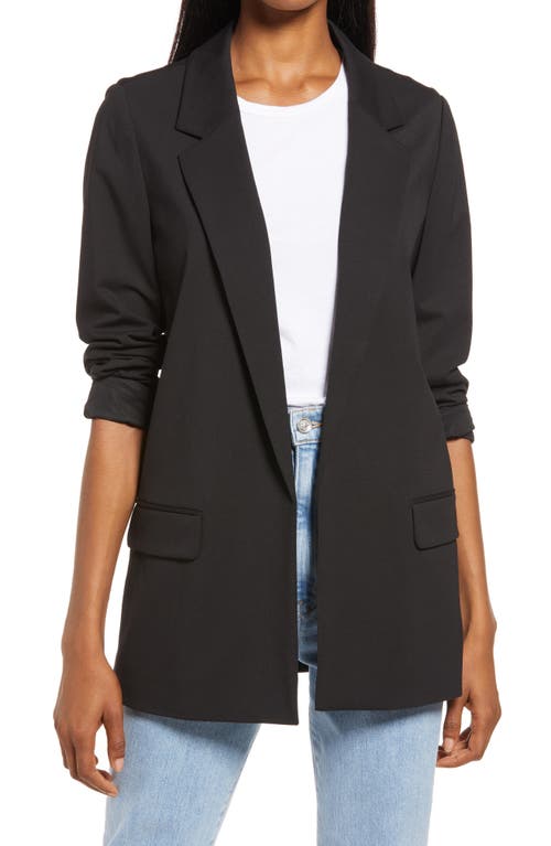 AllSaints Aleida Open Front Jersey Blazer Black at Nordstrom, Us