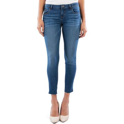 Kut From The Kloth Donna Raw Hem Ankle Skinny Jeans, Blue