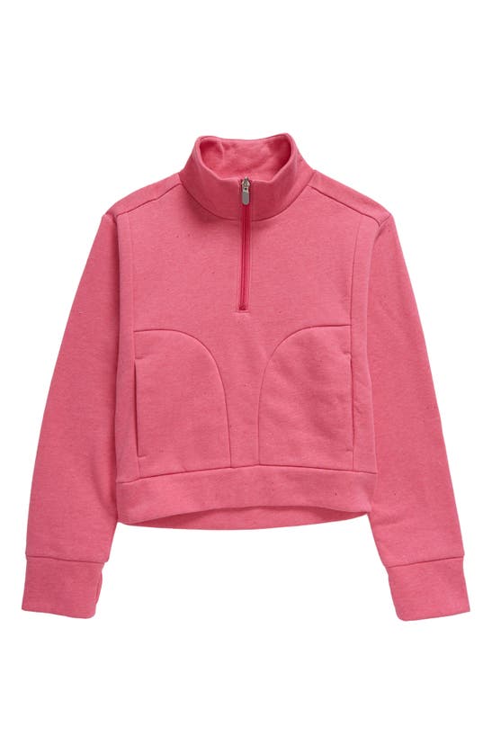 Zella Girl Kids' Korra Half Zip Fleece Pullover In Pink