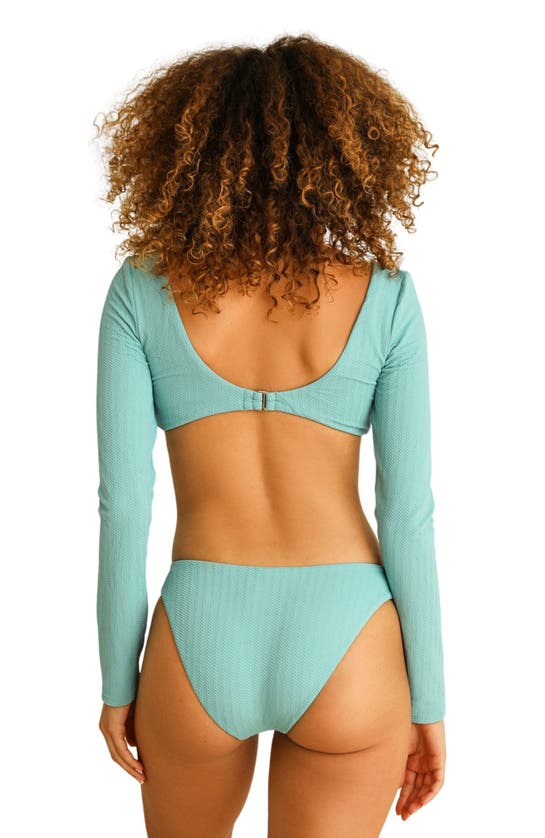 Dippin Daisys Bianca Long Sleeve Bikini Top In Surf Rider