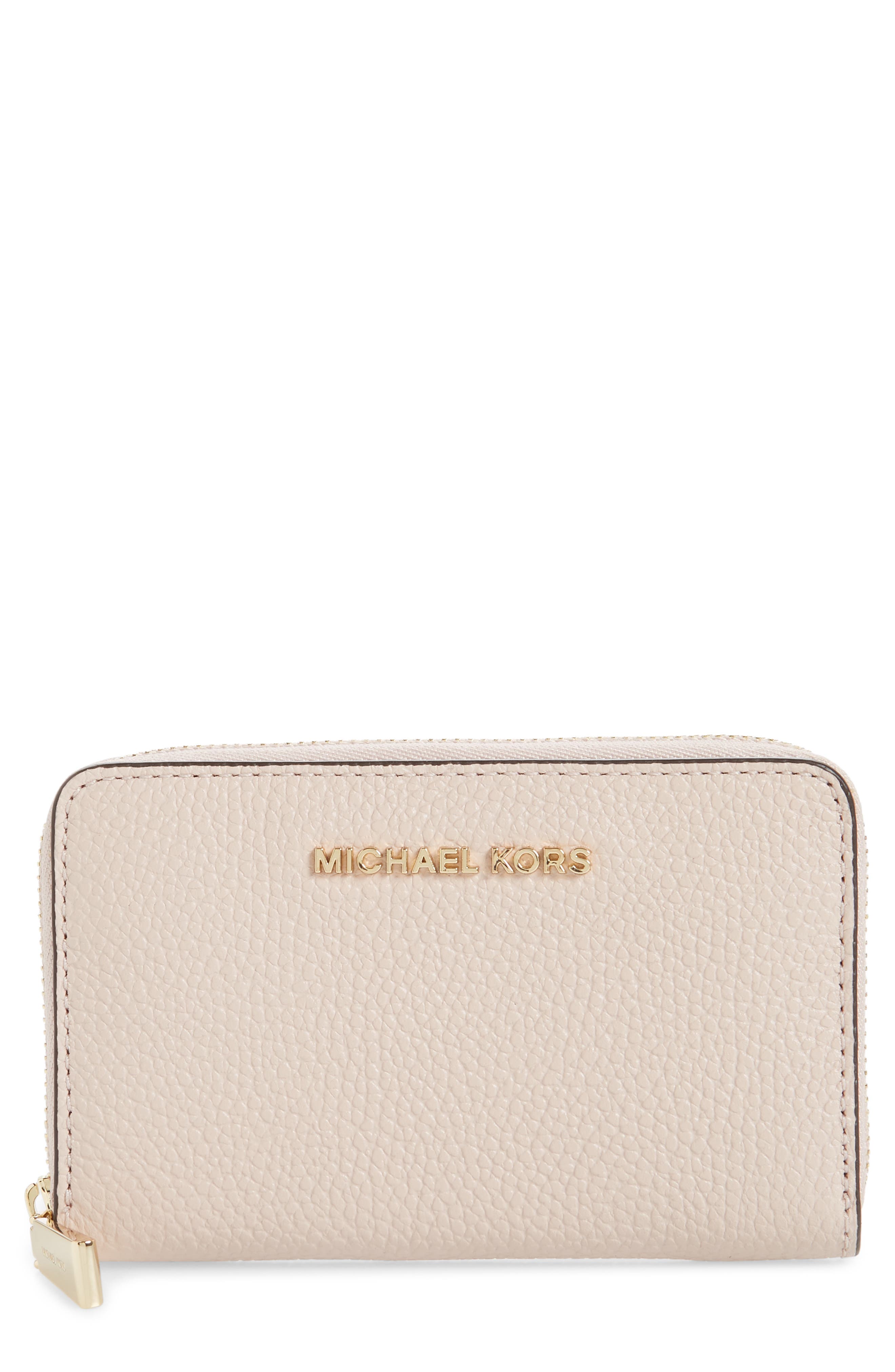 UPC 193599038810 product image for Women's Michael Michael Kors Small Za Leather Wallet - Pink | upcitemdb.com